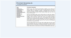 Desktop Screenshot of chromlack-spraydose.de